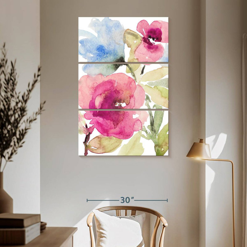 Avery Peaceful Florals I, 65" H x 42" W