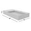 Lavabo de salle de bain mural rectangulaire 36 po avec drain encastré Juniper - gris, avec trou pour robinet Juniper-1262523394-1262523392