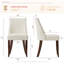 19" Seat Height Parsons Upholstered Dining Chair, Solid Wood Legs, High Back Fabric Dining Side Chairs, Easy Assembly-1408989678