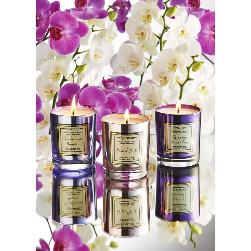 Poised Pink, Luscious Lavender, Mischievous Mauve Scented Jar Candle