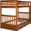 Lit superposé en noyer avec beaucoup de rangement - élégant pour les chambres Twintwin dans des échelles pour rehausser le décor de votre chambre à coucher