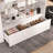47.2" W 8-Drawer Dresser with Tempered Glass Top, Glass-Front Accessory Drawers & Open Shelves
