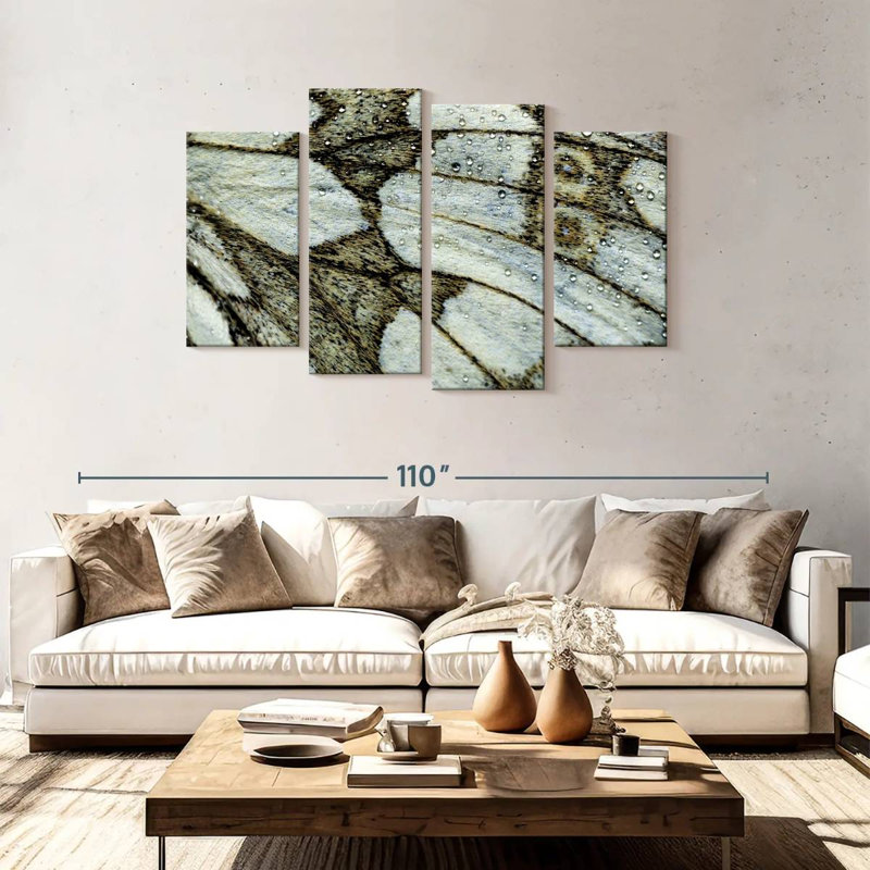 Marbled Wing Of Butterfly, H 48 po x l 75 po