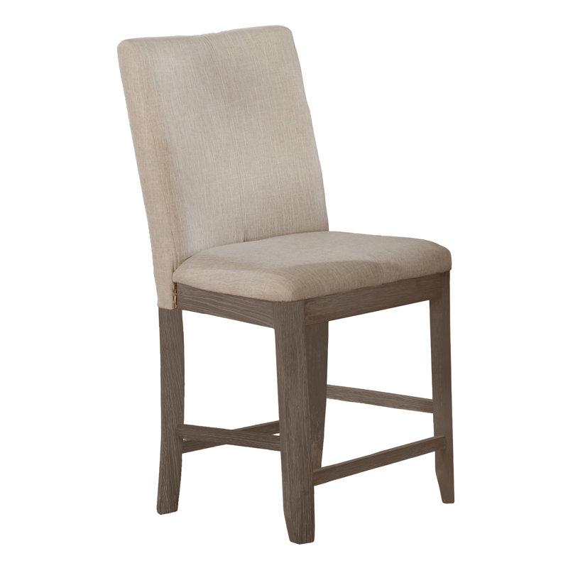 Chaise d’appoint en lin touffeté grise Ivie, Gris, Beige
