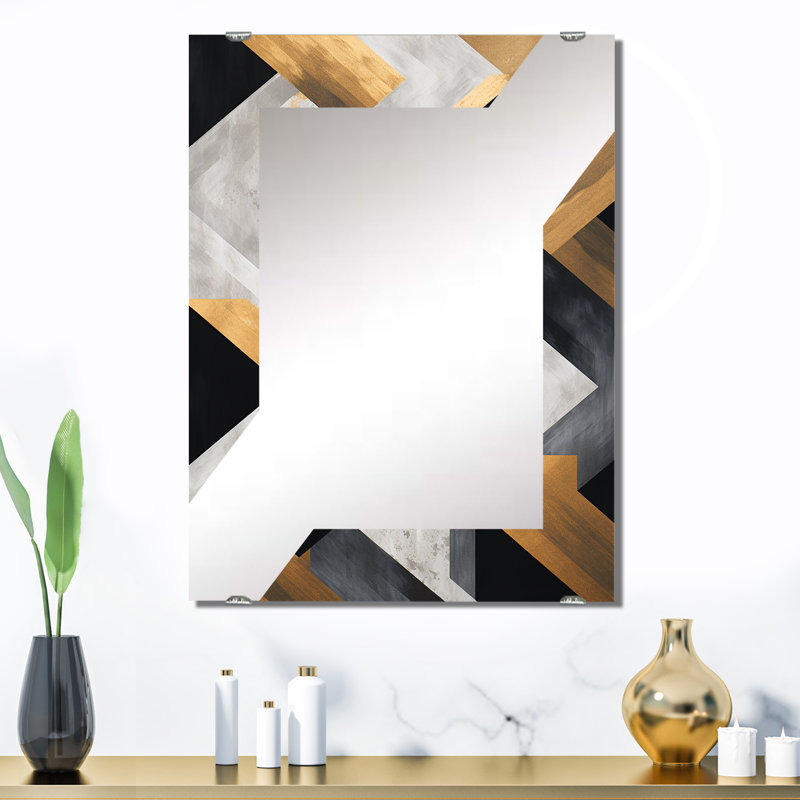 Peitsmeyer - Miroir mural géométrique abstrait MIR134586, 32 po x 24 po
