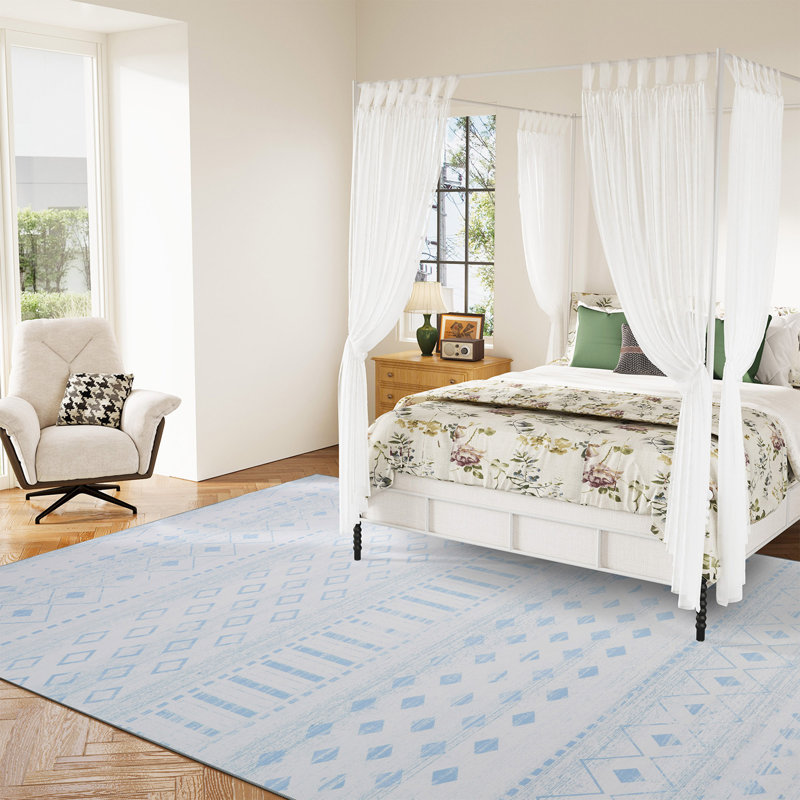 Moroccan Washable Rug, Rectangle 6' x 9'