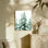 Sapin des bois avec neige, art mural non encadré, L 36 po x l 24 po