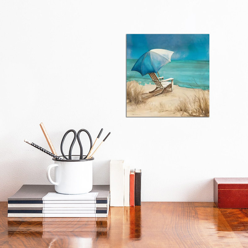 «Delray Beach I» par Carol Robinson - reproduction imprimée, H 12 po x l 12 po x P 0,75 po, Toile tendue, Aucun mat