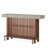 62.99" Brown & Gray Cement Large Home Bar Unit Table-1102041583