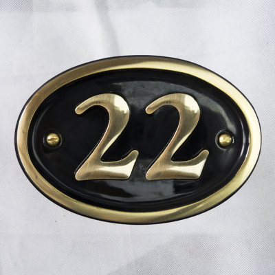 Tyrinia 10cm H Reflective Aluminum House Number