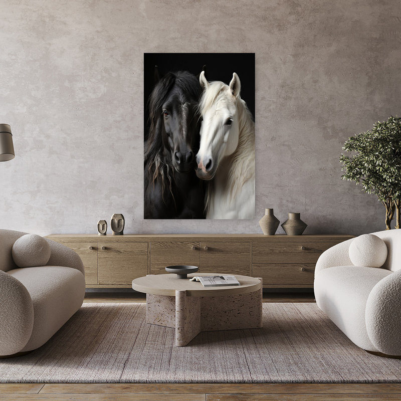 Art contemporain cheval contemporain, H 48 po x l 32 po