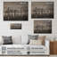 «Chicago Skyline at Night Black and White» - reproduction de photo-415524400-415524409