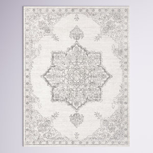 Weingartner Abstract Ivory/Black Area Rug