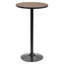 Table HOMcom de 42 po de hauteur avec comptoir en bois d'orme vieilli et base en acier noir