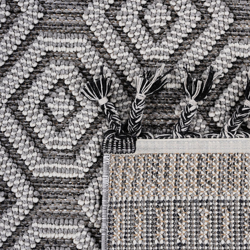 4x6 Loom & Grey/white Geometric Rug - Stylish For Different Sites, Stain , Non-shedding, And Pet , Medium Pile, , Simple Maintenance Veneration Indoor/outdoor Decoration, Pet-, Effortless Duty