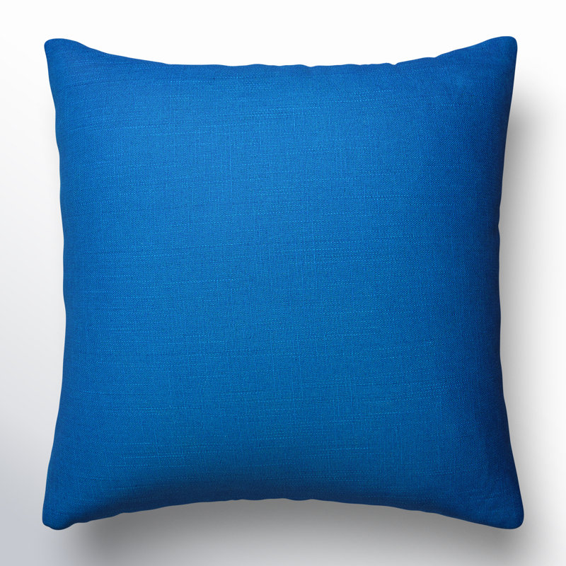 Coussin 100% coton Natalia, Housse de coussin seulement - sans coussin, Bleu