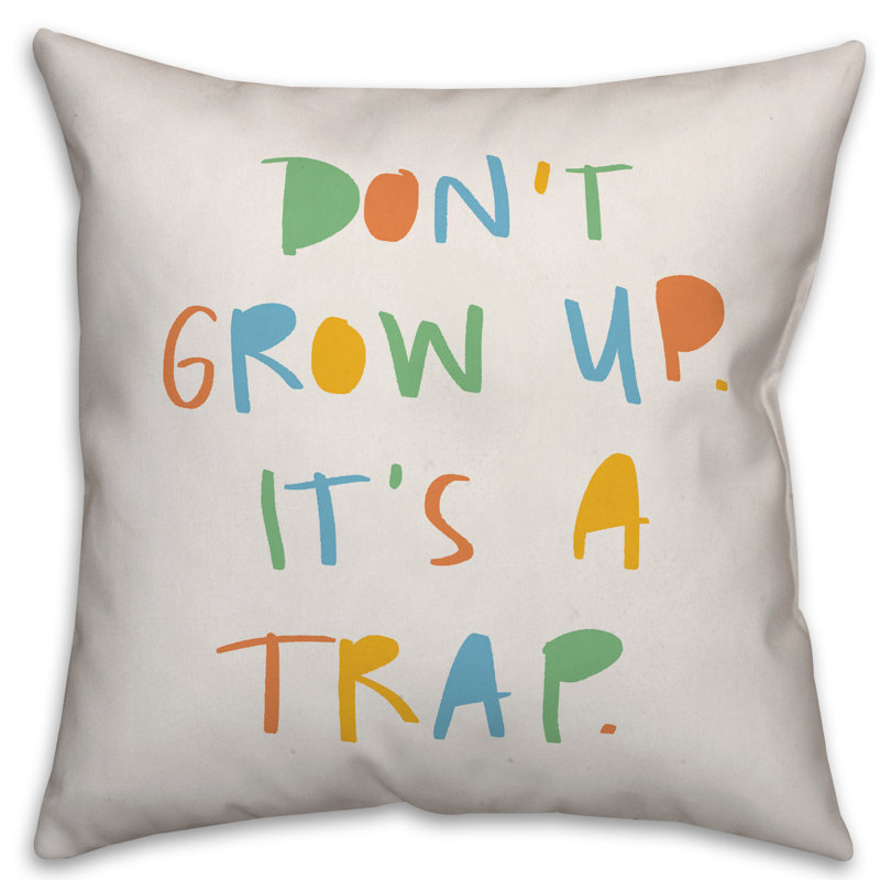 Textual Throw Pillow