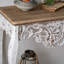 Console blanche en bois massif