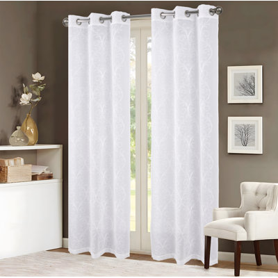 Stepfanie Sheer Curtain Panel Pair