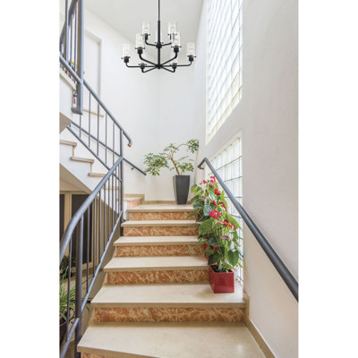 Barines 9 - Light Dimmable Tiered Chandelier