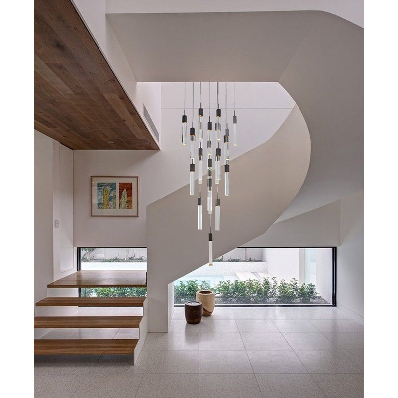 Luminaire suspendu moderne en cristal 25 lumières