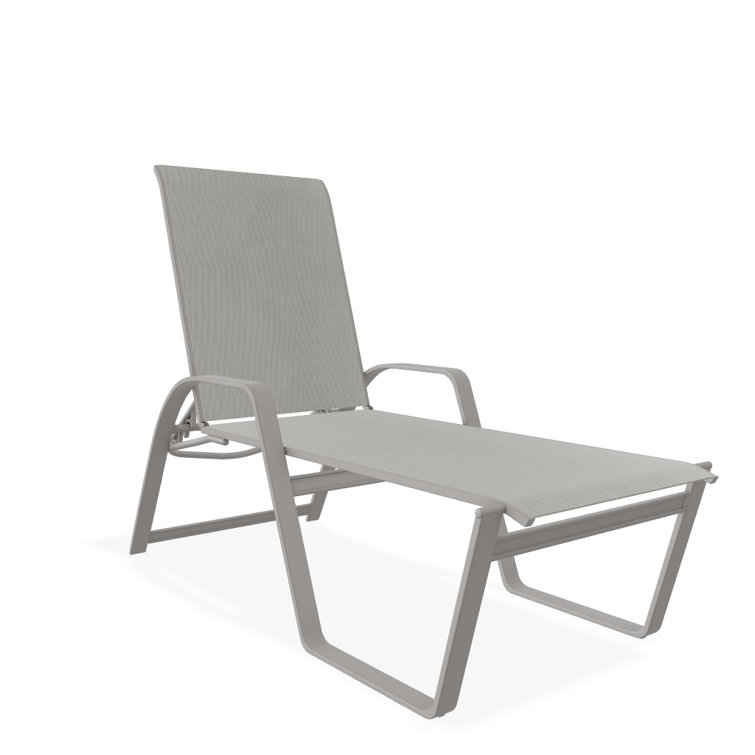 Holna Outdoor Rust-Resistant Metal Chaise Lounge