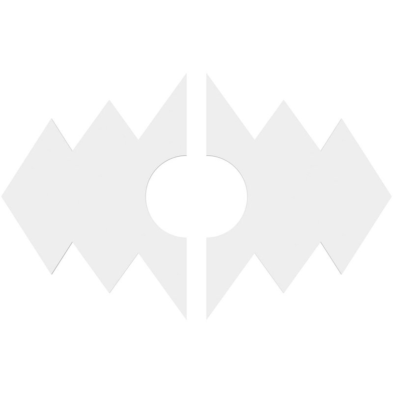 18"W x 12"H x 4"ID x 5 1/2"C x 1"P Zoe Architectural Grade PVC Contemporary Ceiling Medallion, Two Piece