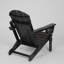 Chaise Adirondack pliante en PEHD avec porte-gobelet double - Chaise Adirondack en composite avec texture bois - Noir-510972436