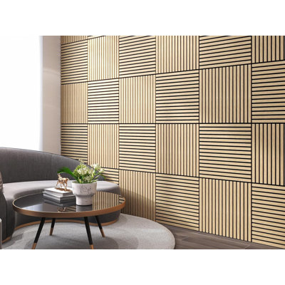 Acoustic Panels 8 Pack, 23.62" X 23.62" Sound Proof Wall Panels for Walls, High Density Sound Absorbing for Gaming & Studio Decor, Oak