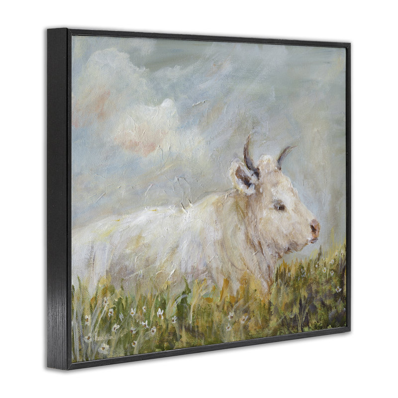  Art de giclée encadrée par un bouvillon de soleil subtil par Amanda Hilburn, H 24 po x l 30 po, Giclée encadrée noir minuit