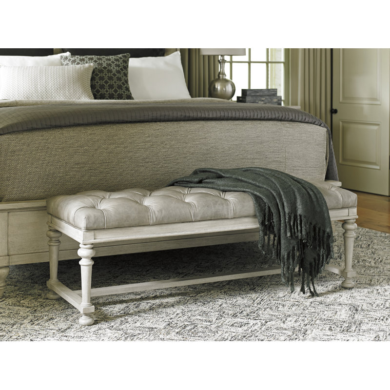 Oyster Bay Bellport Leather Bed Bench