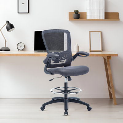 Ergonomic Desk Chair, Mesh Home Office chair, Swivel Desk, Computer Chair with Lumbar Support, Height Adjustable with Foot Ring