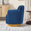 Velvet Upholstered Swivel Accent Chair with Cushion-359376560