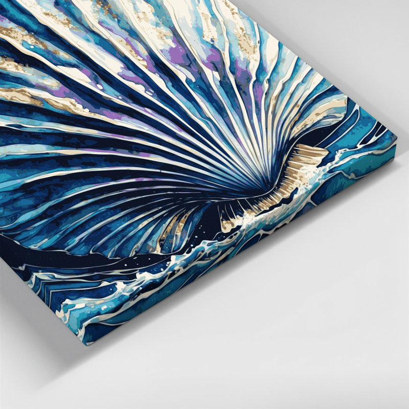 Art mural sur toile bleu Coastal, H 11 po x l 14 po