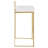 Contemporary-Glam Stackable Barstool In Gold With White Velvet Cushion By  - Set Of 2