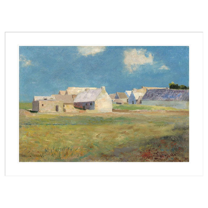 «Village breton» par Odilon Redon, impression giclée sur cadre, 30.71" H x 41.5" W