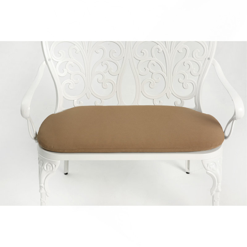 Banc de jardin en métal et aluminium, Blanc