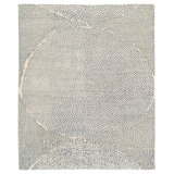 Harvest Moon Geometric Area Rug in Gray/Pearl White