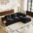 108" Sectional Couch with L-Shape Chaise, Modular Plush Corduroy Sofa, Left-Right Reversible, Living Room & Bedroom-119997294