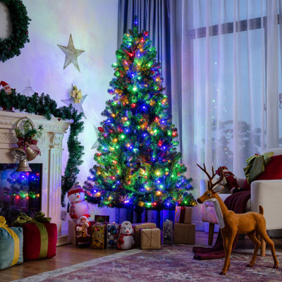 Arbre de Noël en pin vert avec lumières DEL Costway