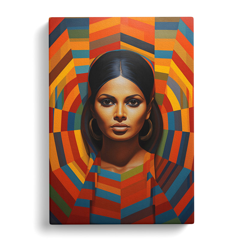Indian Woman Op - No Frame Print, 50cm H x 35cm W x 3cm D