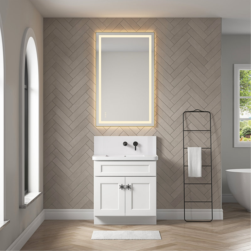 Multi-Functional Bathroom LED Mirror With Smart Touch Buttons And Rapid Defogging