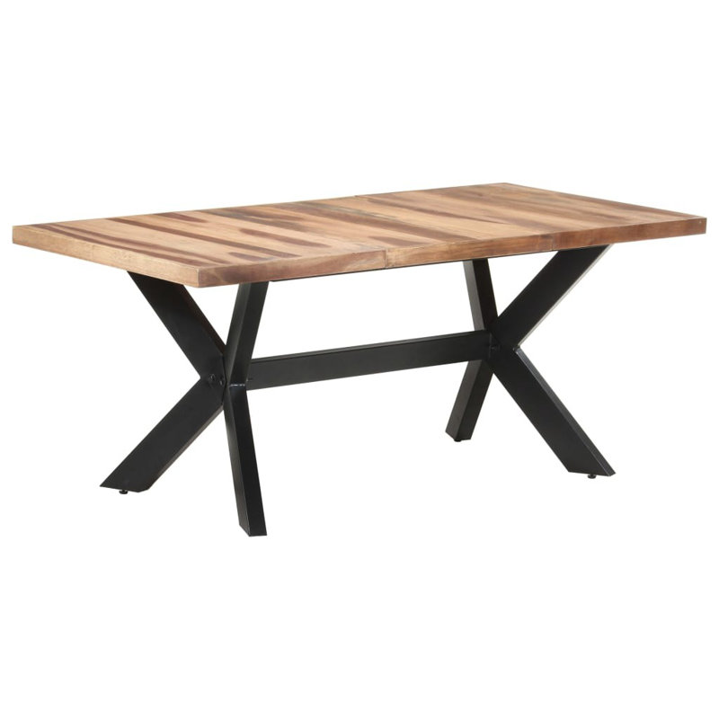 Vidaxl Dining Table Solid Wood With Sheesham Finish, 75cm H x 180cm L x 90cm W