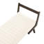 Banc de 52 pouces en bois de noyer naturel, style Mid-Century, assise confortable dans les pieds en bois de conception de chambre à coucher, chenille douce rembourrée pour les espaces de vie principaux