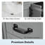 Meuble-lavabo moderne de 36 po avec lavabo en céramique, 2 portes à fermeture douce et 2 tiroirs, pieds romains, capacité de 300 lb, finition texturée, robinet central de 4 po prêt pour le robinet-1553909733