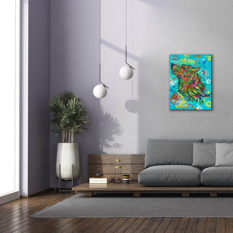 «Noble Woofer» par Dean Russo, art mural sur toile, H 34 po x l 26 po x P 1,5 po
