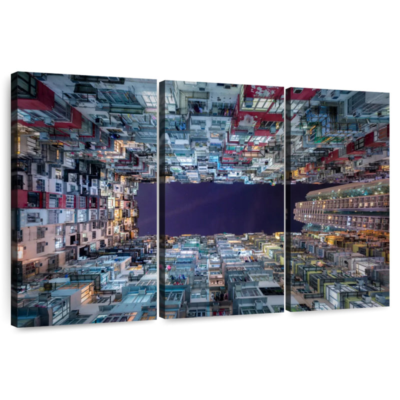 Les appartements hongkongais d'en bas, H 20 po x l 33 po
