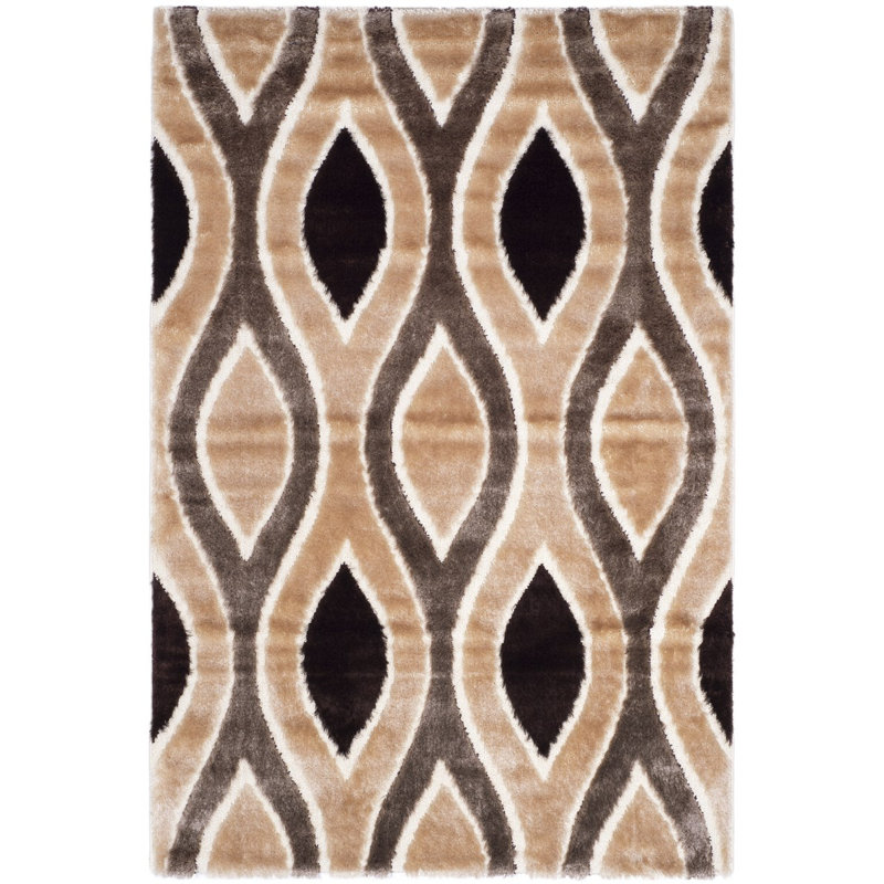 Callensburg Shag Performance Geometric Rug, Rectangle 3' x 5'