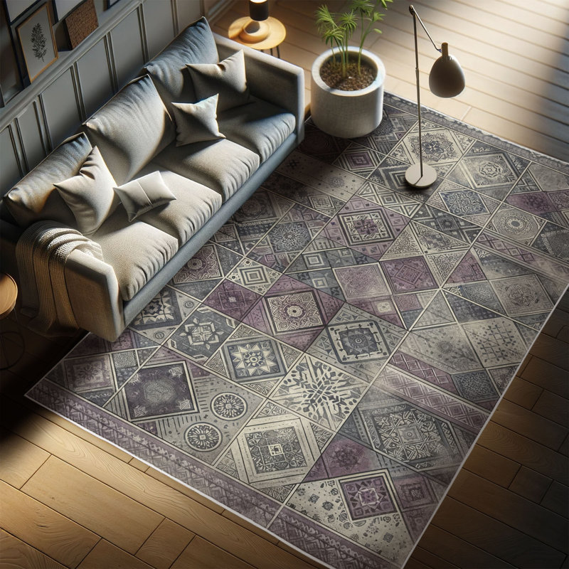 Machine Printed 177cm X 122cm Area Rug