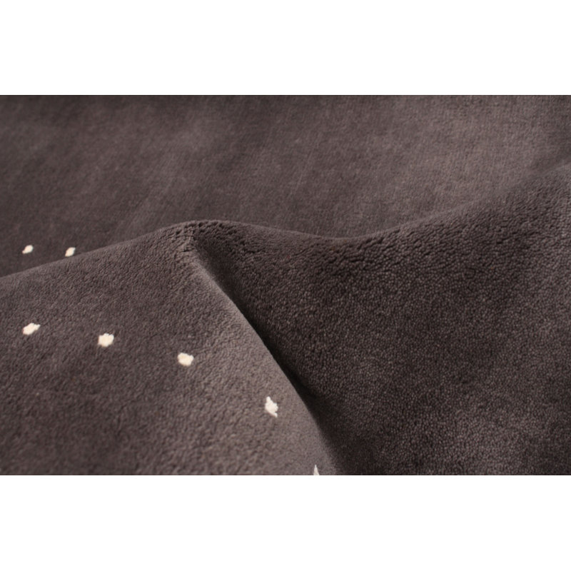 Tapis gris foncé Zohaib Gabbeh 8 pi 10 po x 11 pi 10 po